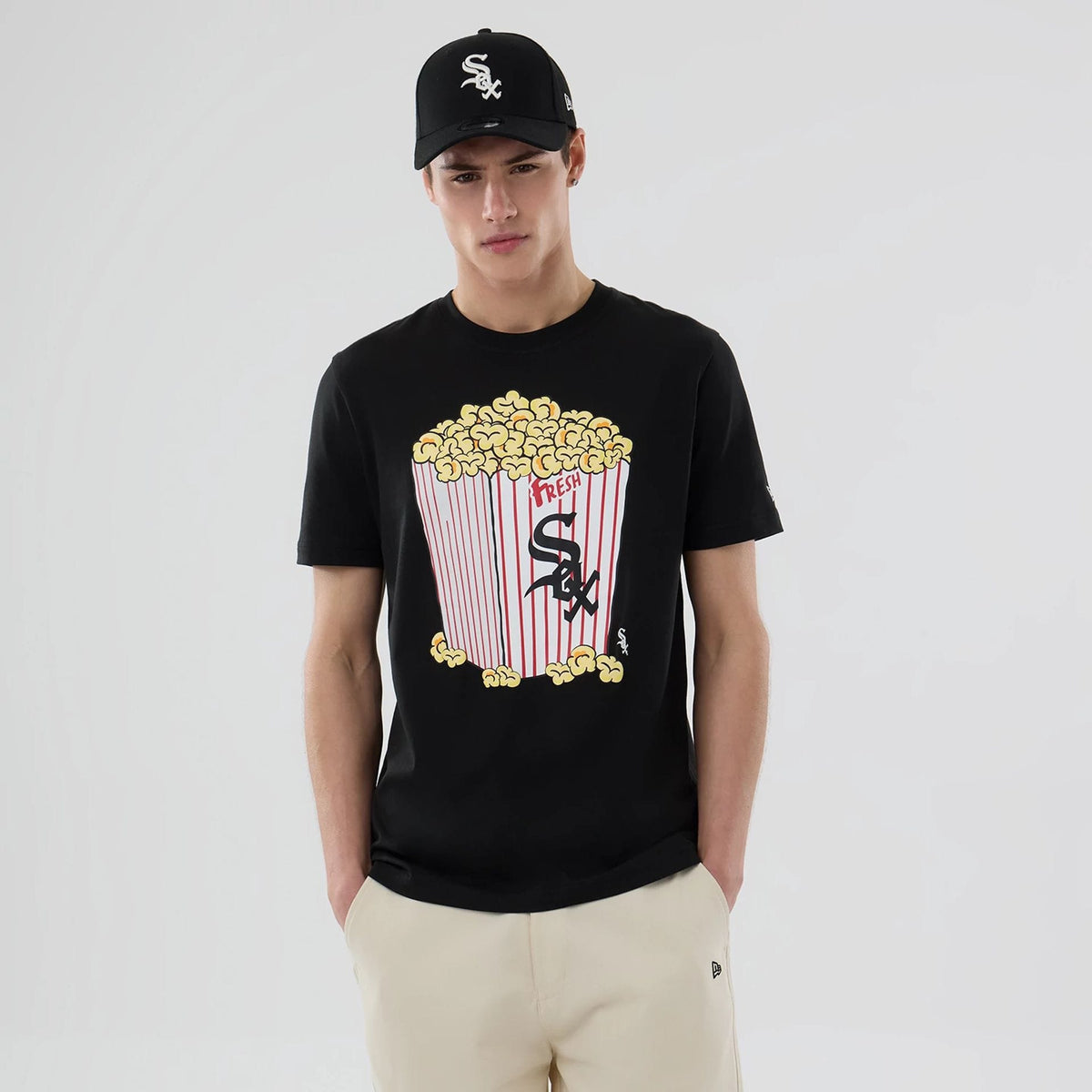 Chicago White Sox MLB Popcorn Black T-Shirt-klyvox