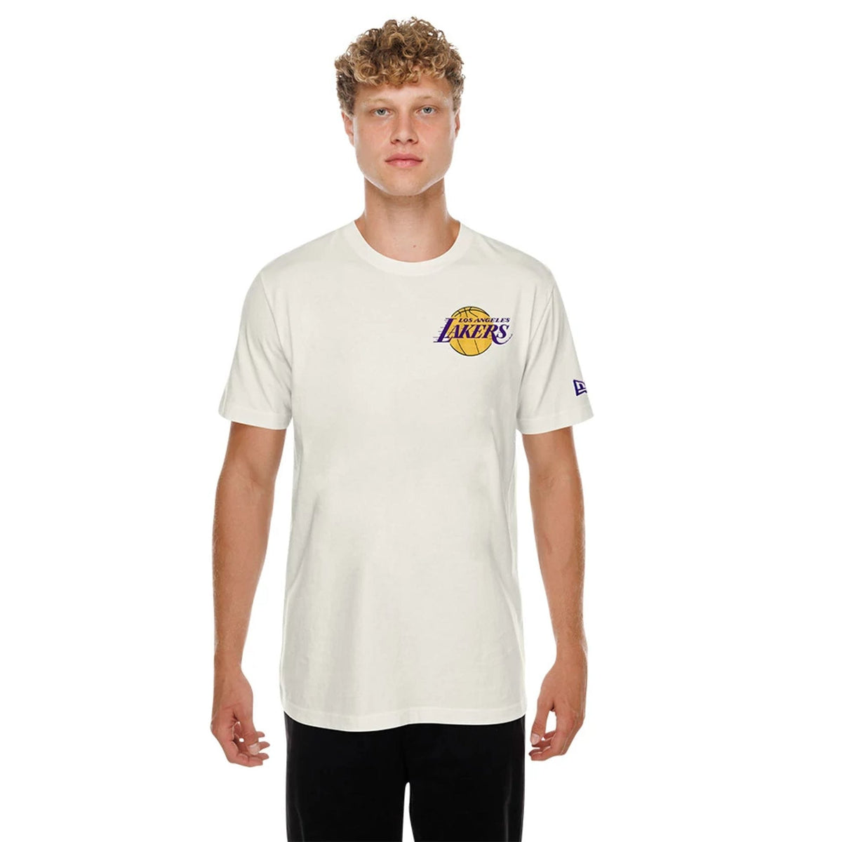 LA Lakers NBA Hotdog Cream T-Shirt-klyvox