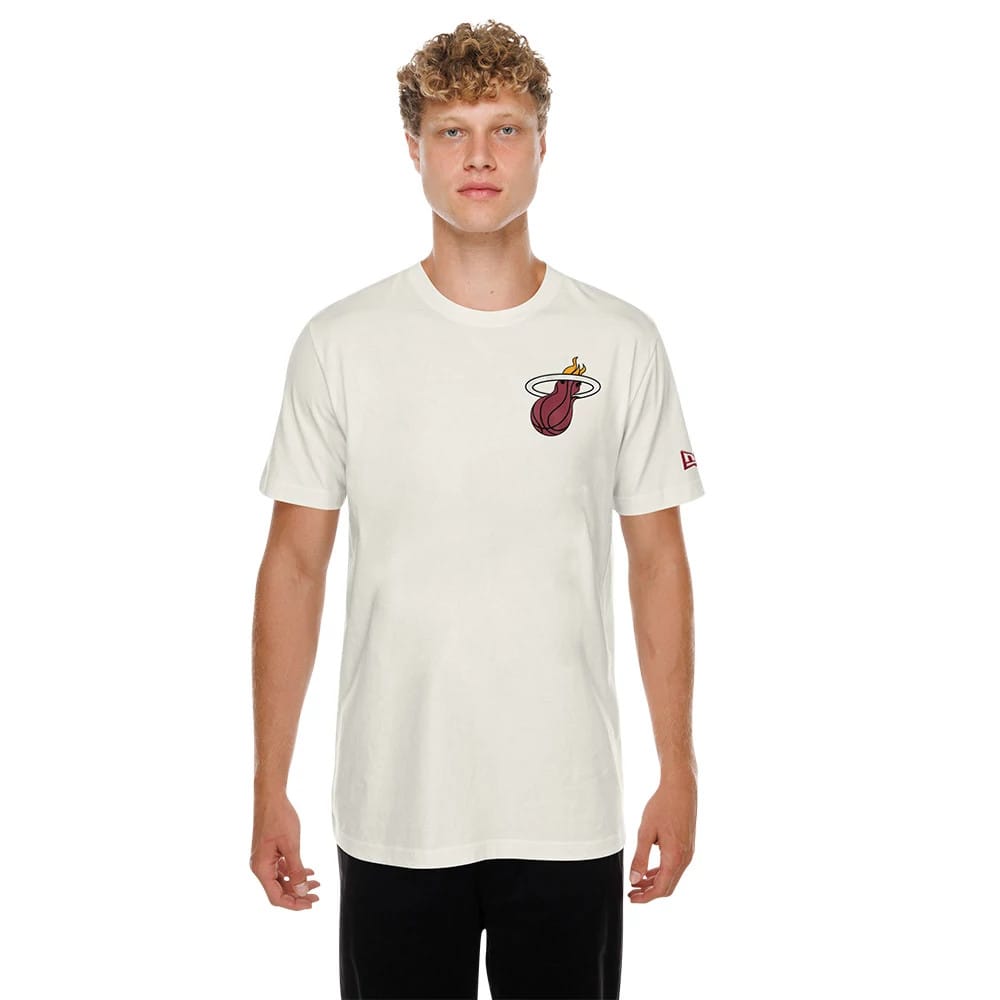 Miami Heat NBA Hotdog Cream T-Shirt-klyvox
