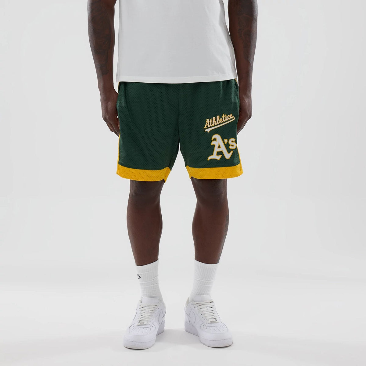 Athletics MLB Dark Green Mesh Shorts-klyvox