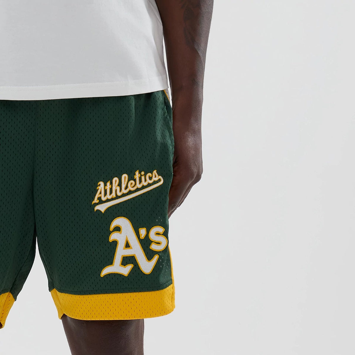 Athletics MLB Dark Green Mesh Shorts-klyvox