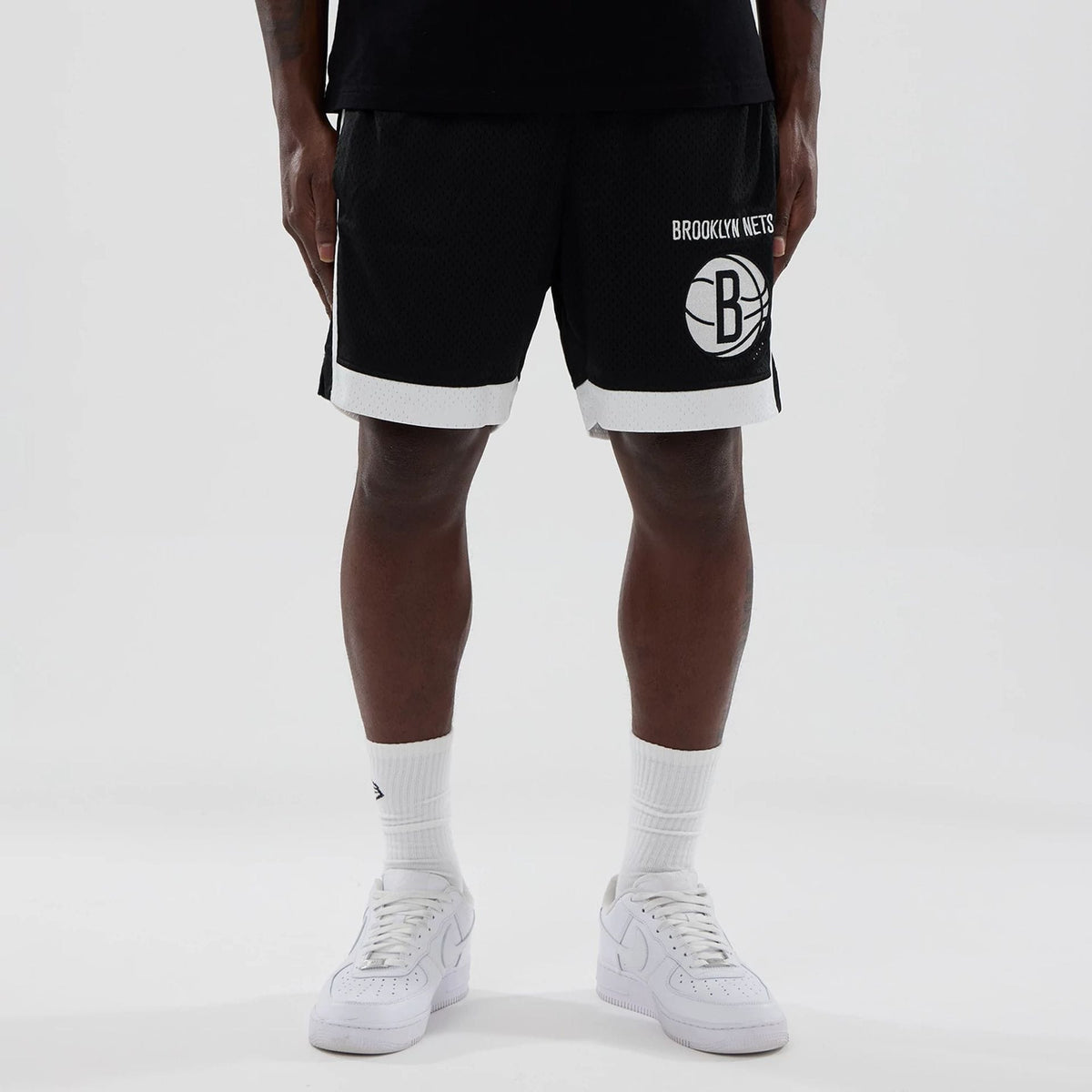 Brooklyn Nets NBA Black Mesh Shorts-klyvox