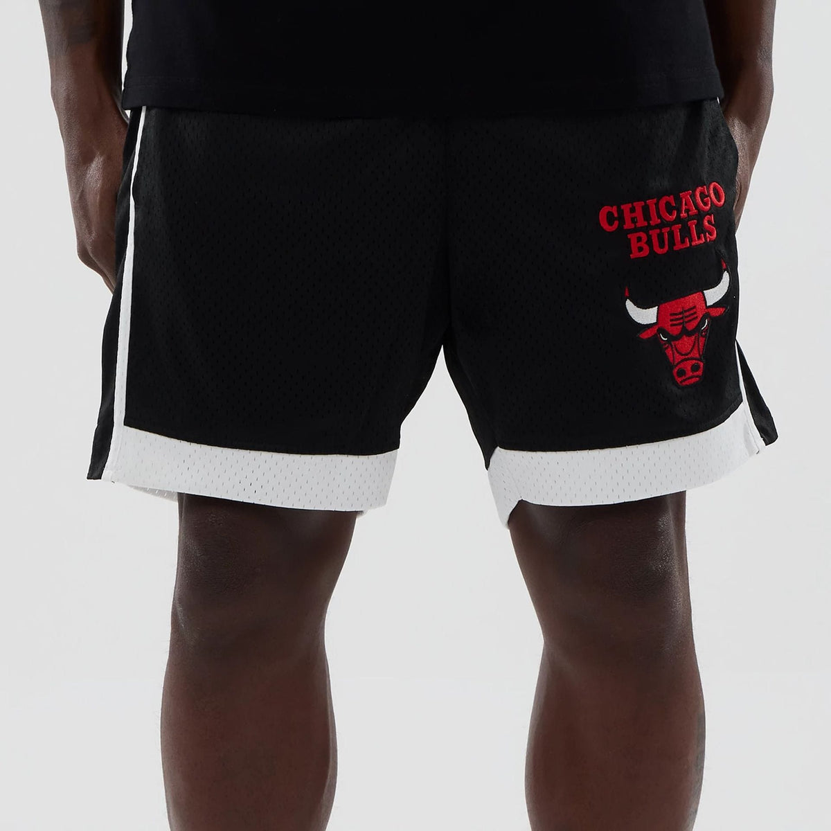Chicago Bulls NBA Black Mesh Shorts-klyvox