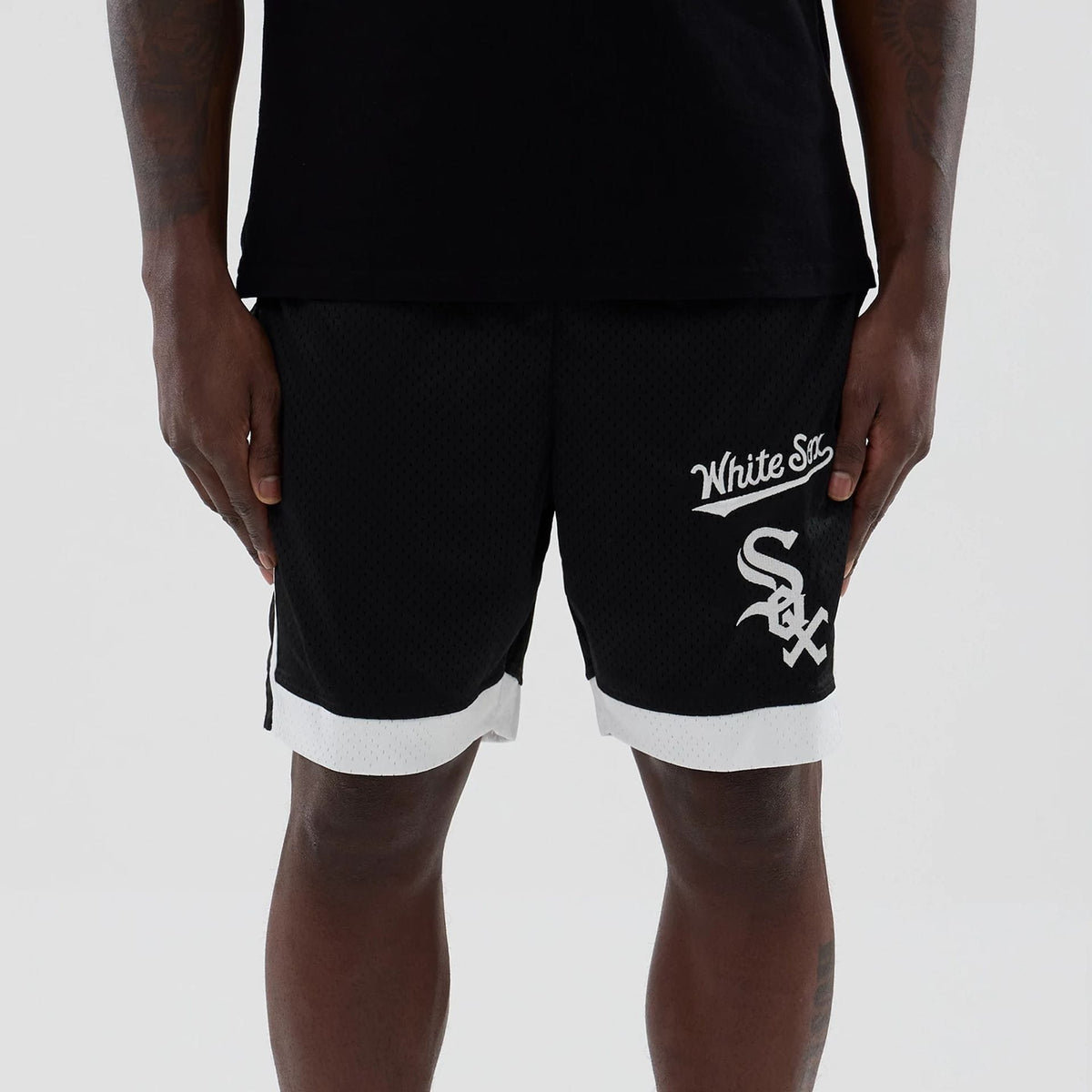 Chicago White Sox MLB Black Mesh Shorts-klyvox