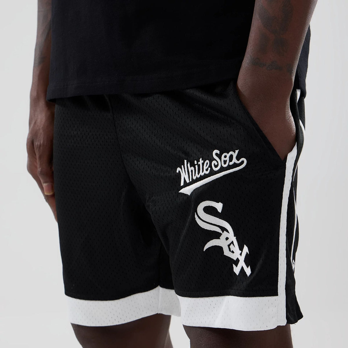 Chicago White Sox MLB Black Mesh Shorts-klyvox