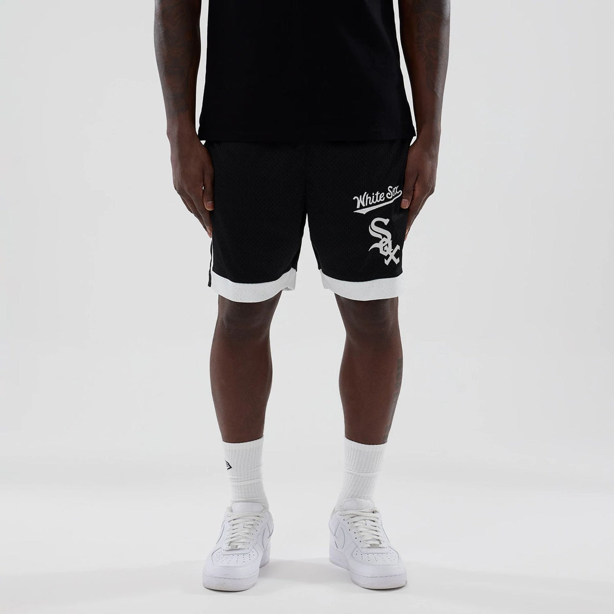 Chicago White Sox MLB Black Mesh Shorts-klyvox