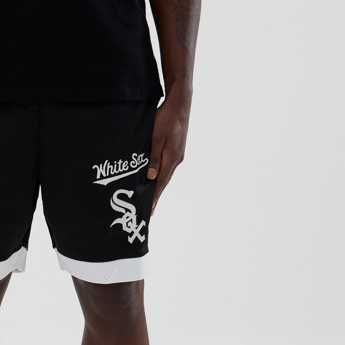 Chicago White Sox MLB Black Mesh Shorts-klyvox