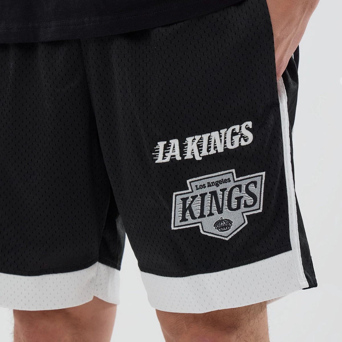 LA Kings NHL Black Mesh Shorts-klyvox
