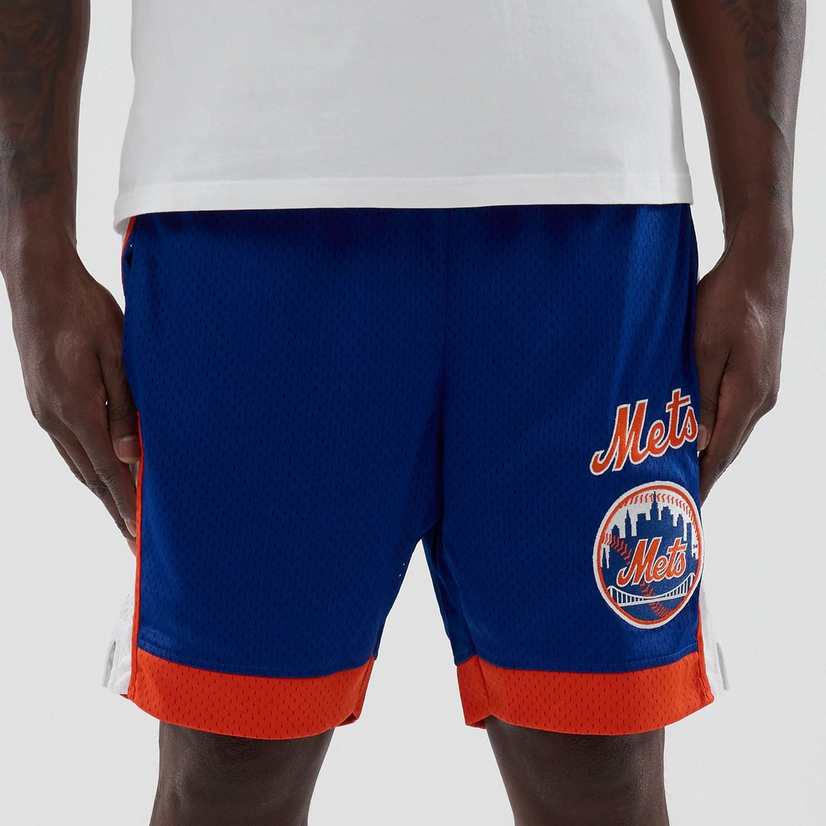 New York Mets MLB Blue Mesh Shorts-klyvox