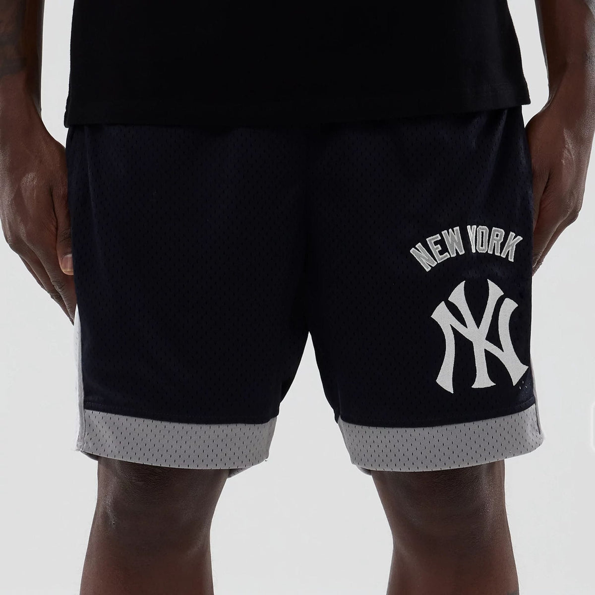 New York Yankees MLB Navy Mesh Shorts-klyvox