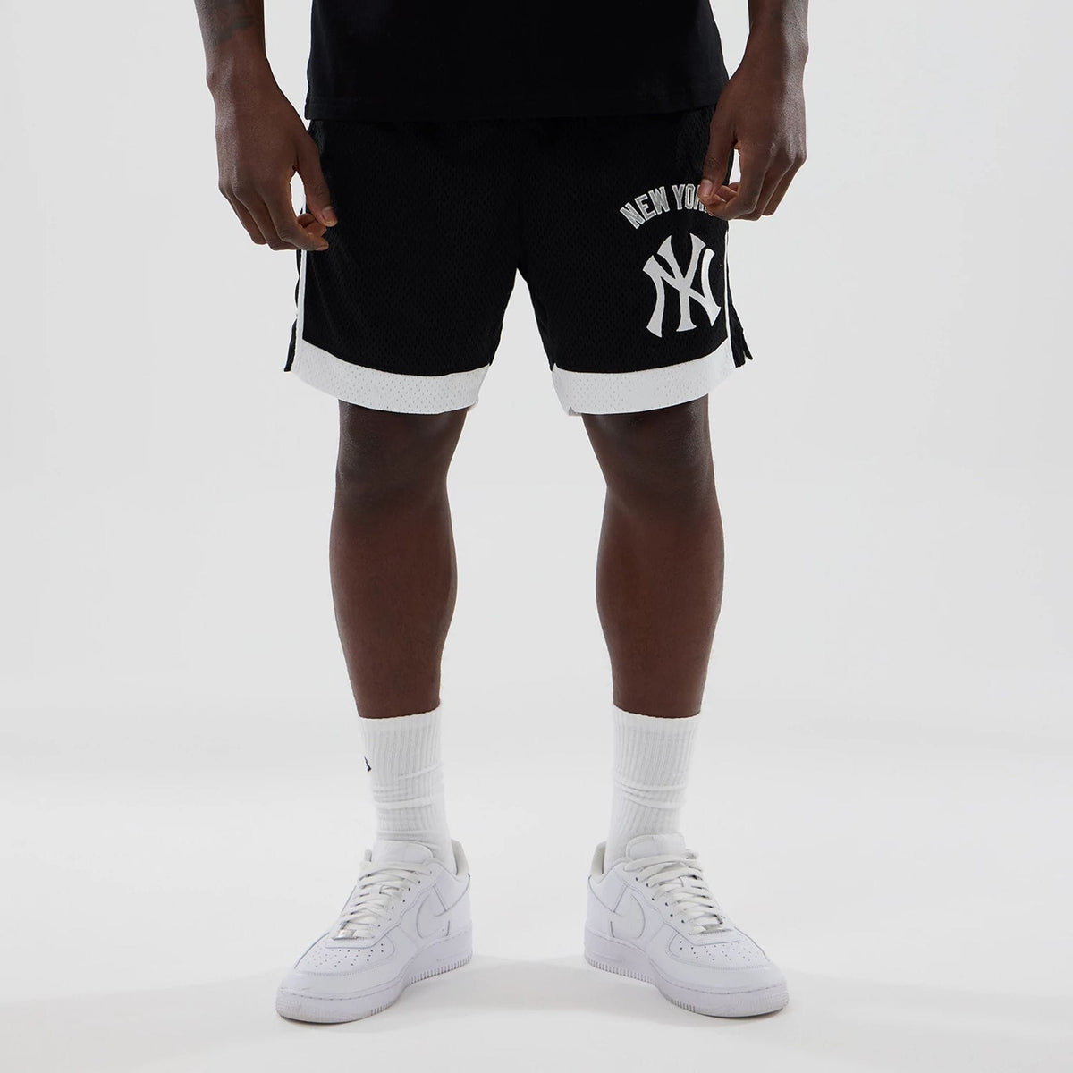 New York Yankees MLB Black Mesh Shorts-klyvox