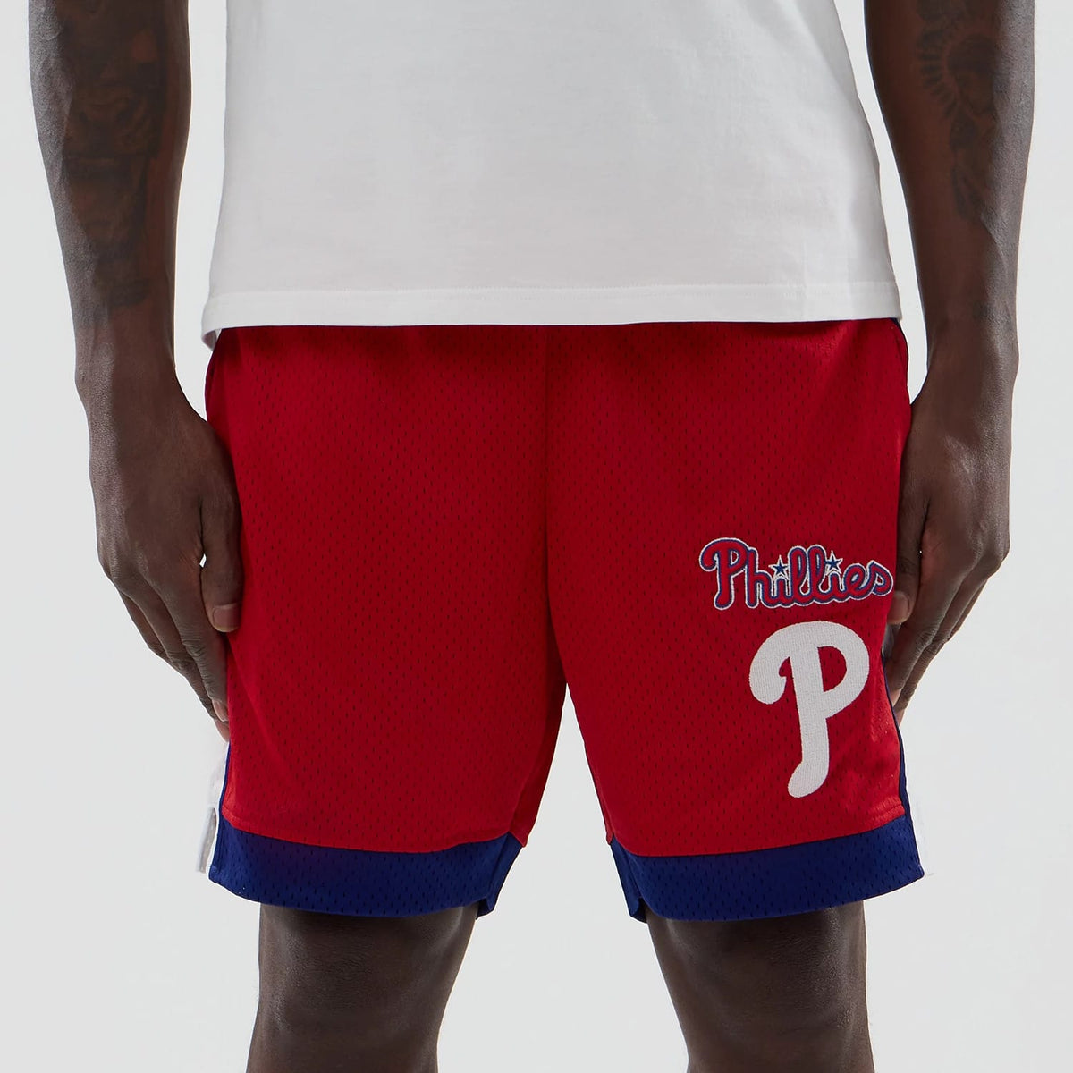Philadelphia Phillies MLB Red Mesh Shorts-klyvox