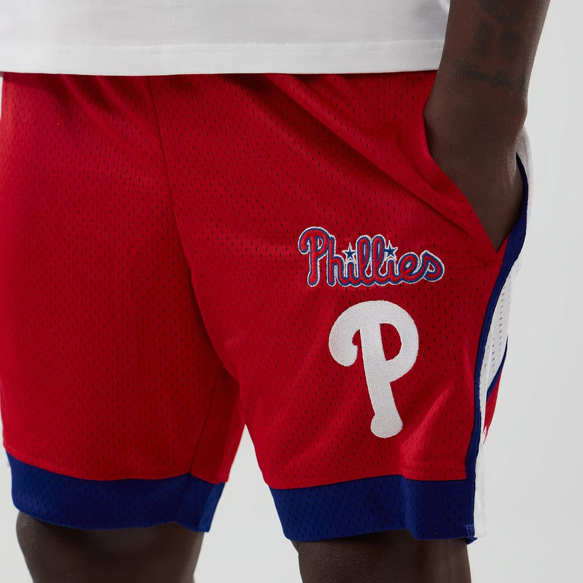 Philadelphia Phillies MLB Red Mesh Shorts-klyvox