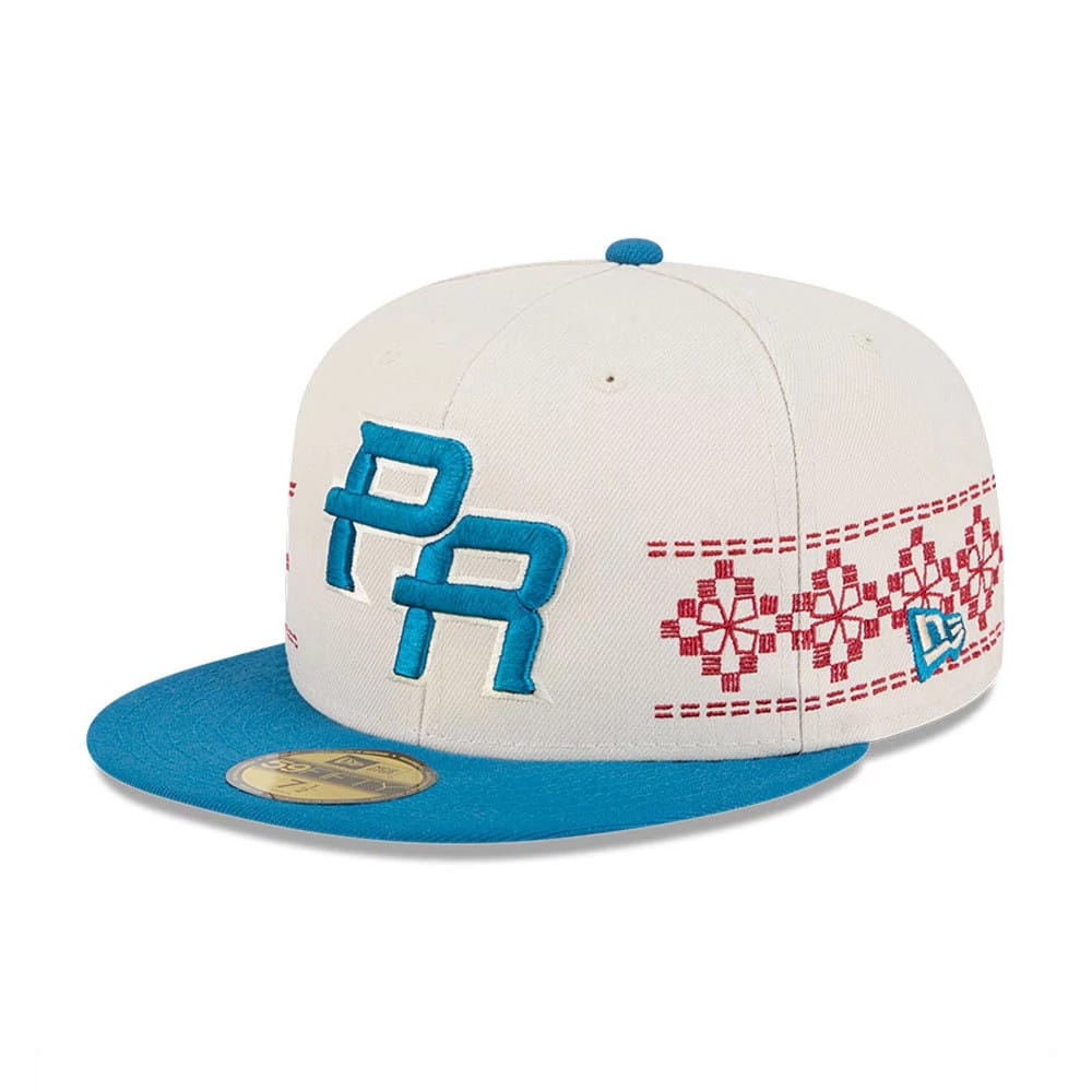 Puerto Rico WBC Latin Embroidery Light Beige 59FIFTY Fitted Cap-klyvox