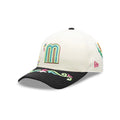 Mexico WBC Latin Embroidery White 9FORTY M-Crown A-Frame Adjustable Cap-klyvox