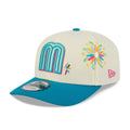 Mexico WBC Latin Embroidery White 9SEVENTY Stretch Snap Adjustable Cap-klyvox