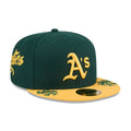 Athletics MLB Script Dark Green 59FIFTY Fitted Cap-klyvox