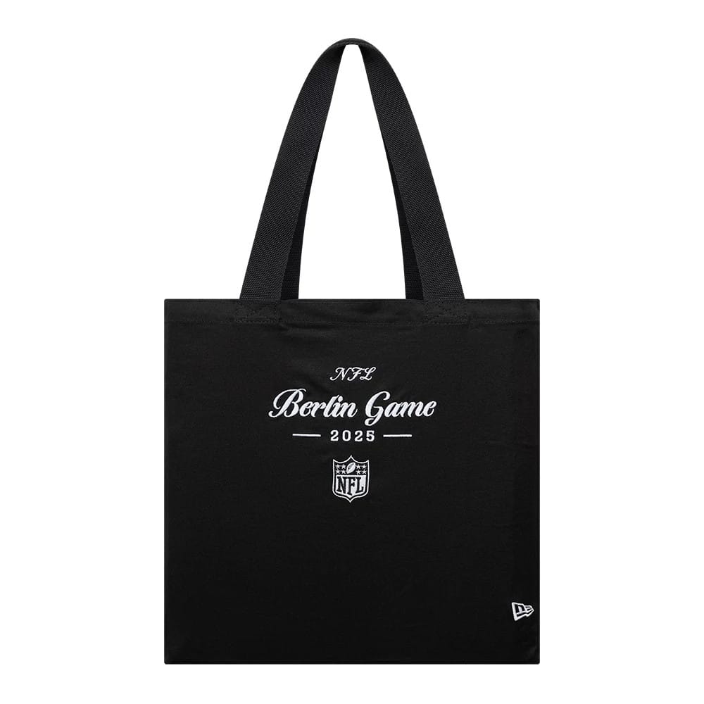 Shield Logo NFL Berlin Game 2025 Black Tote Bag-klyvox