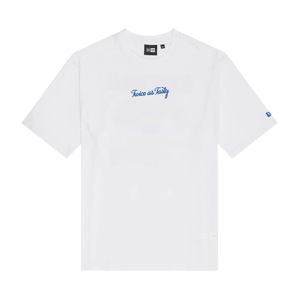 New Era Food Graphic White Oversized T-Shirt-klyvox