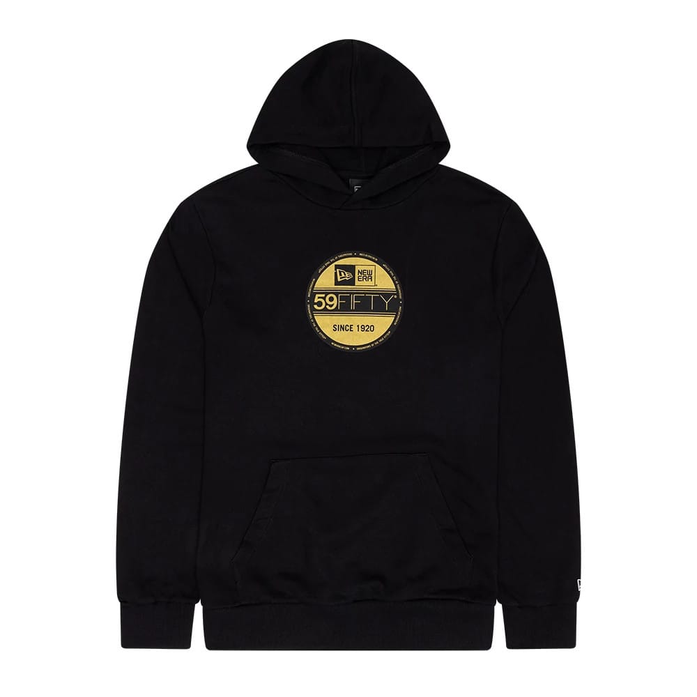 New Era Sticker Graphic Black Pullover Hoodie-klyvox