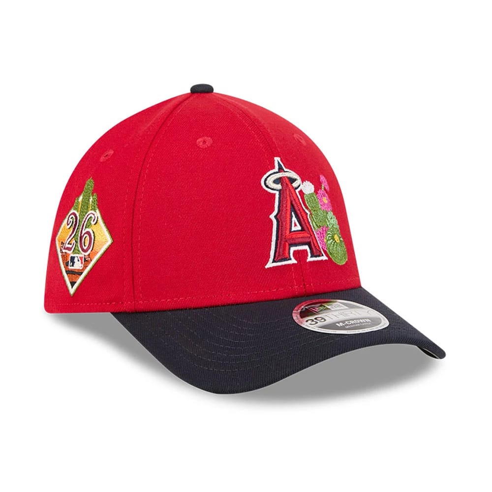 LA Angels MLB Spring Training 2026 Red 39THIRTY M-Crown Stretch Fit Cap-klyvox