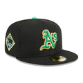 Athletics MLB Saint Patrick's Day Black 59FIFTY Fitted Cap-klyvox