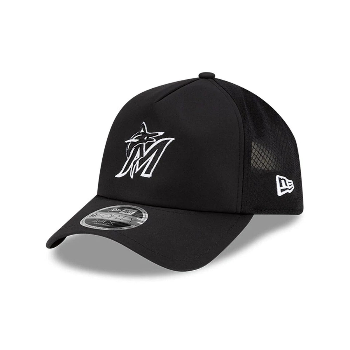Miami Marlins MLB Batting Practice 2026 Black 9FORTY Apex Adjustable Cap-klyvox