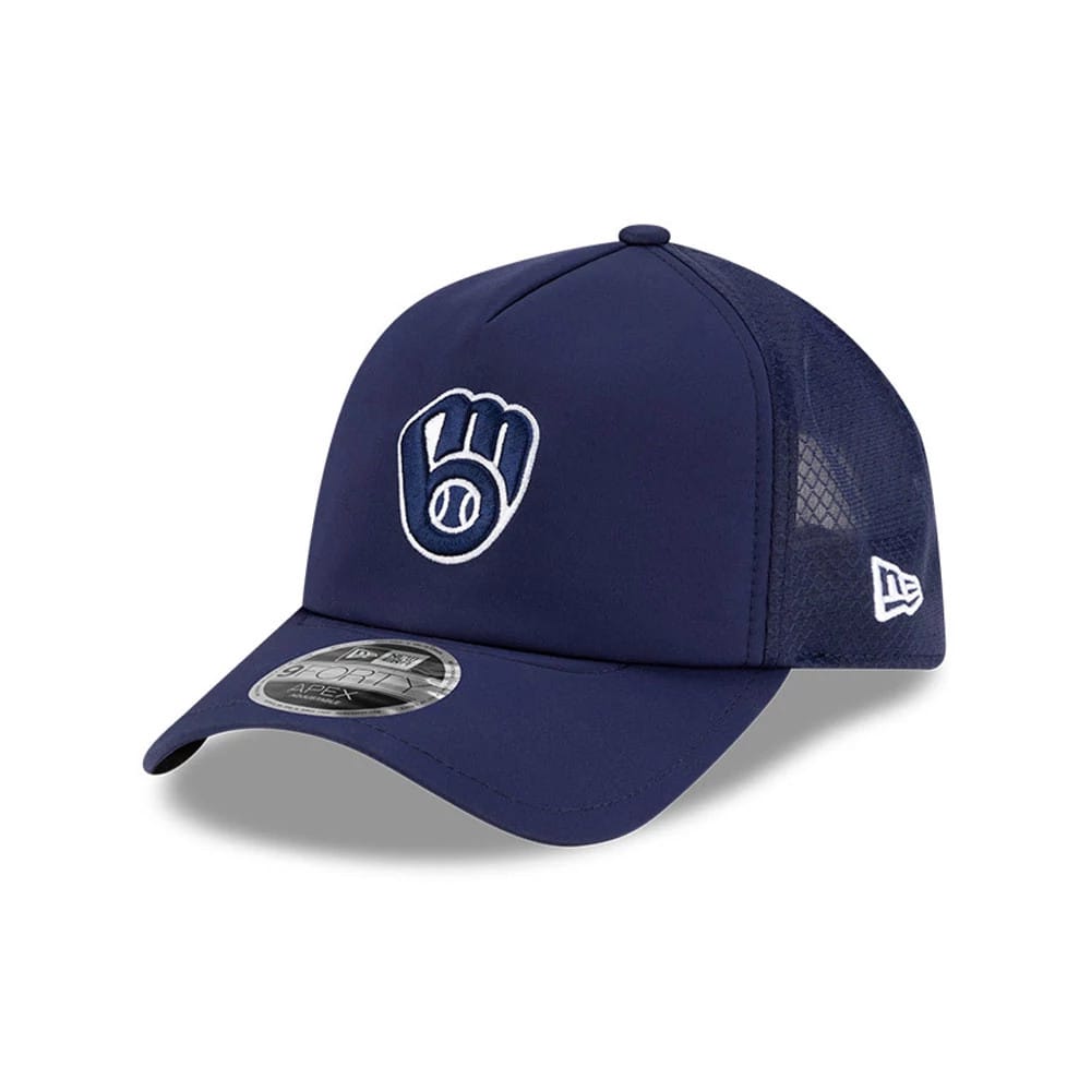 Milwaukee Brewers MLB Batting Practice 2026 Navy 9FORTY Apex Adjustable Cap-klyvox