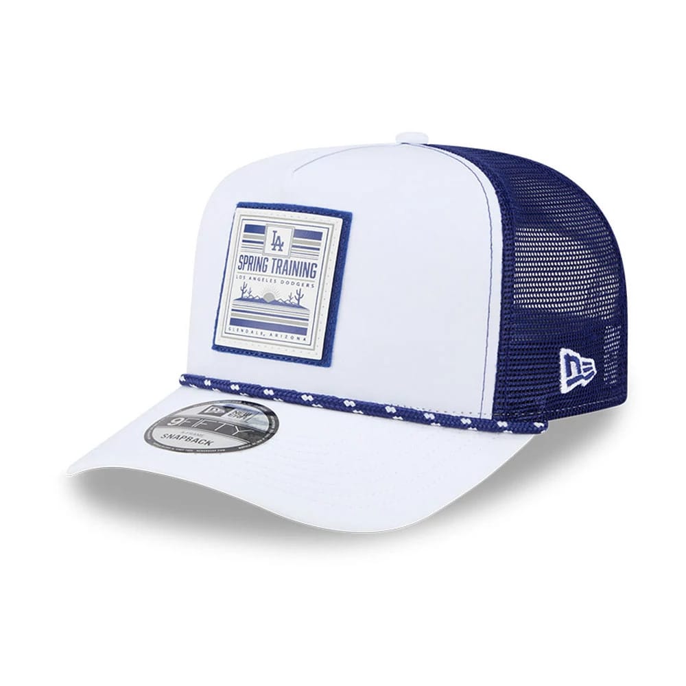 LA Dodgers MLB Lines White 9FIFTY A-Frame Snapback Adjustable Cap-klyvox