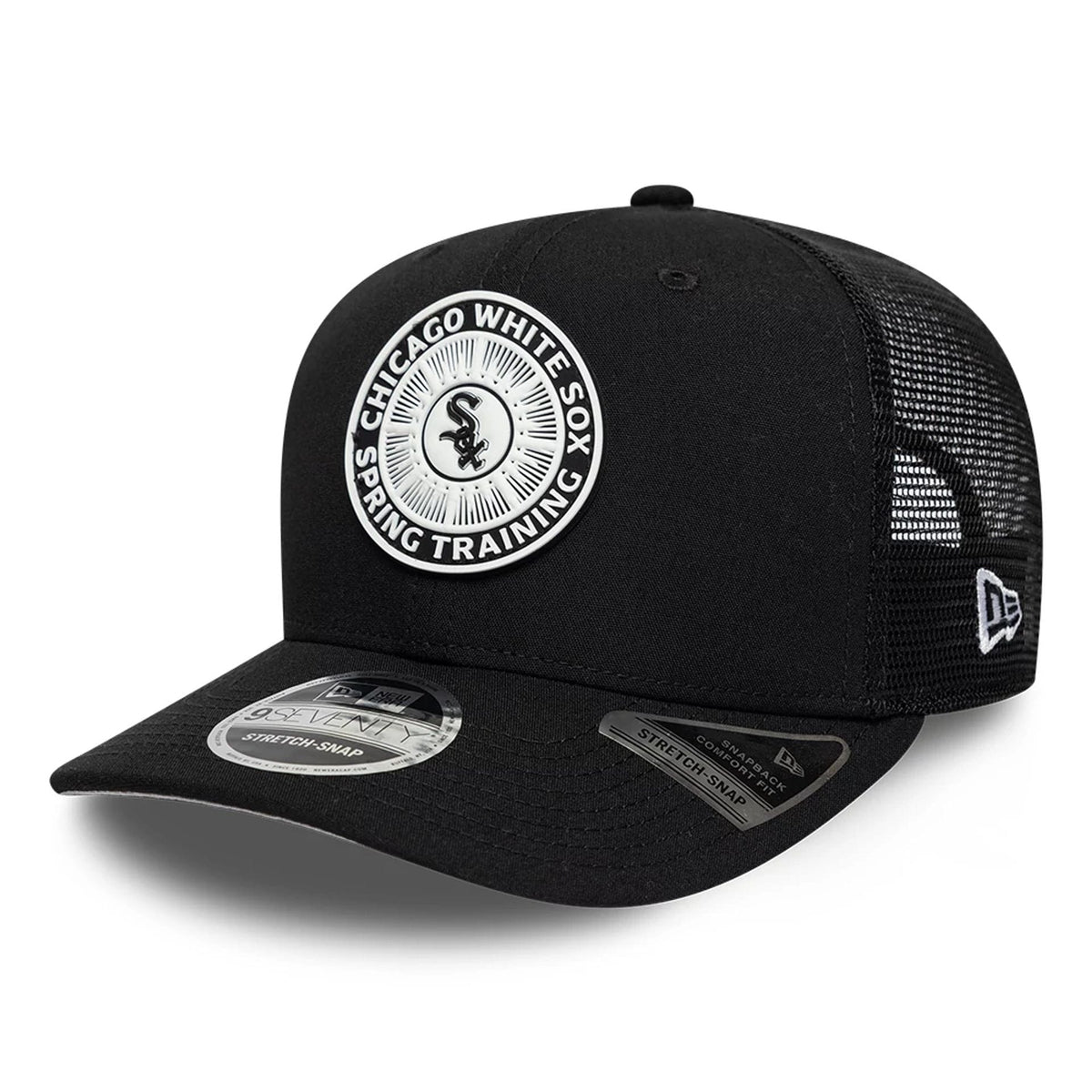 Chicago White Sox MLB Circles Black 9SEVENTY Stretch Snap Adjustable Cap-klyvox