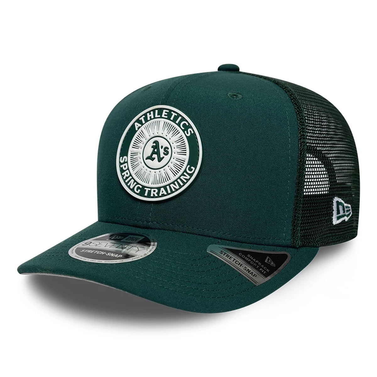 Athletics MLB Circles Dark Green 9SEVENTY Stretch Snap Adjustable Cap-klyvox
