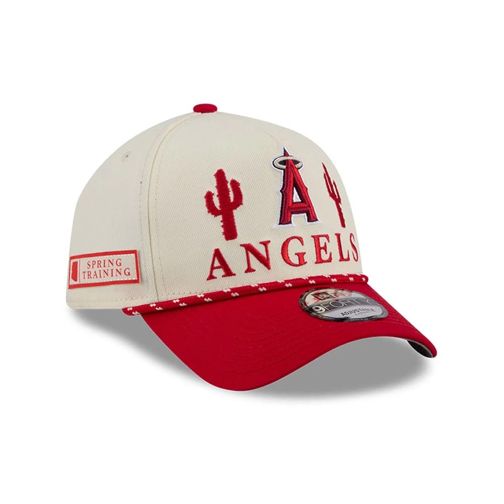 LA Angels MLB Rope Red 9FORTY A-Frame Adjustable Cap-klyvox