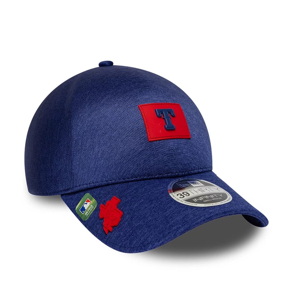 Texas Rangers MLB Clubhouse Dark Blue 39THIRTY Infinity Stretch Fit Cap-klyvox