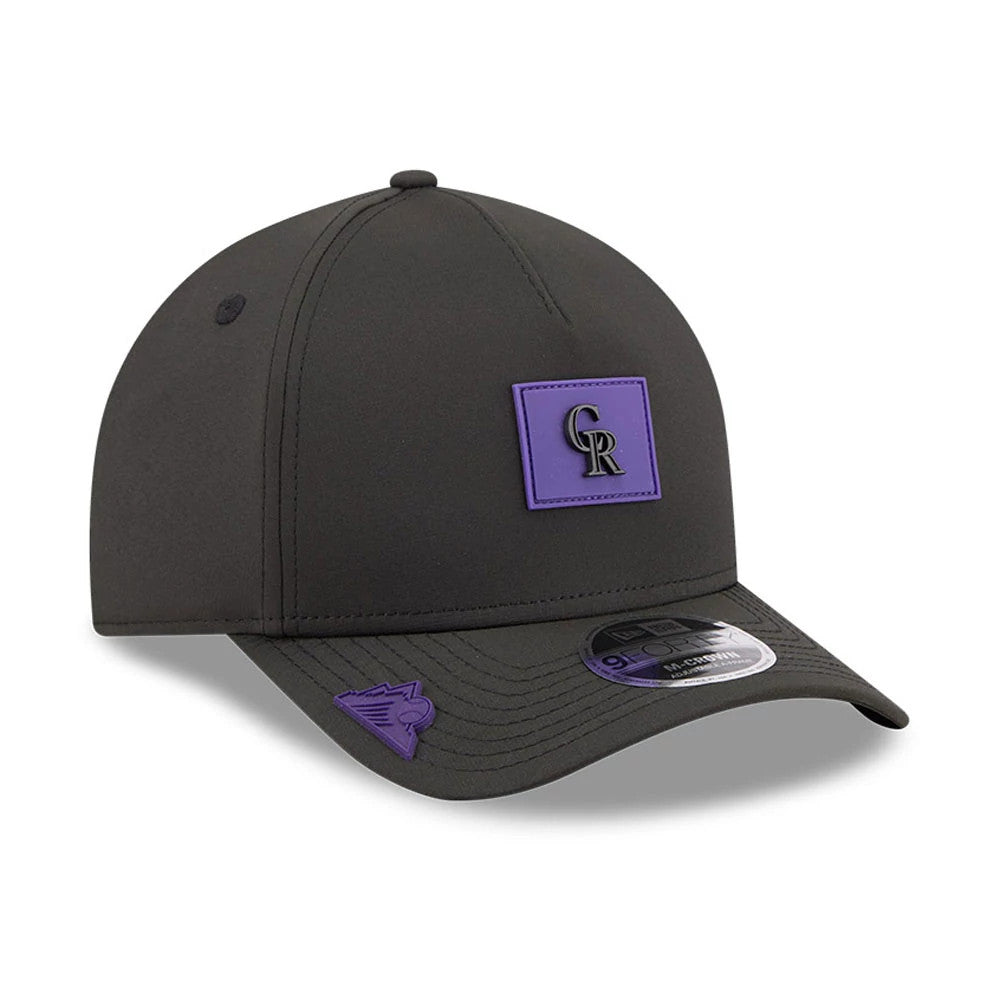 Colorado Rockies MLB Clubhouse Black 9FORTY M-Crown A-Frame Adjustable Cap-klyvox