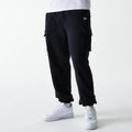 New Era Black Cargo Joggers-klyvox