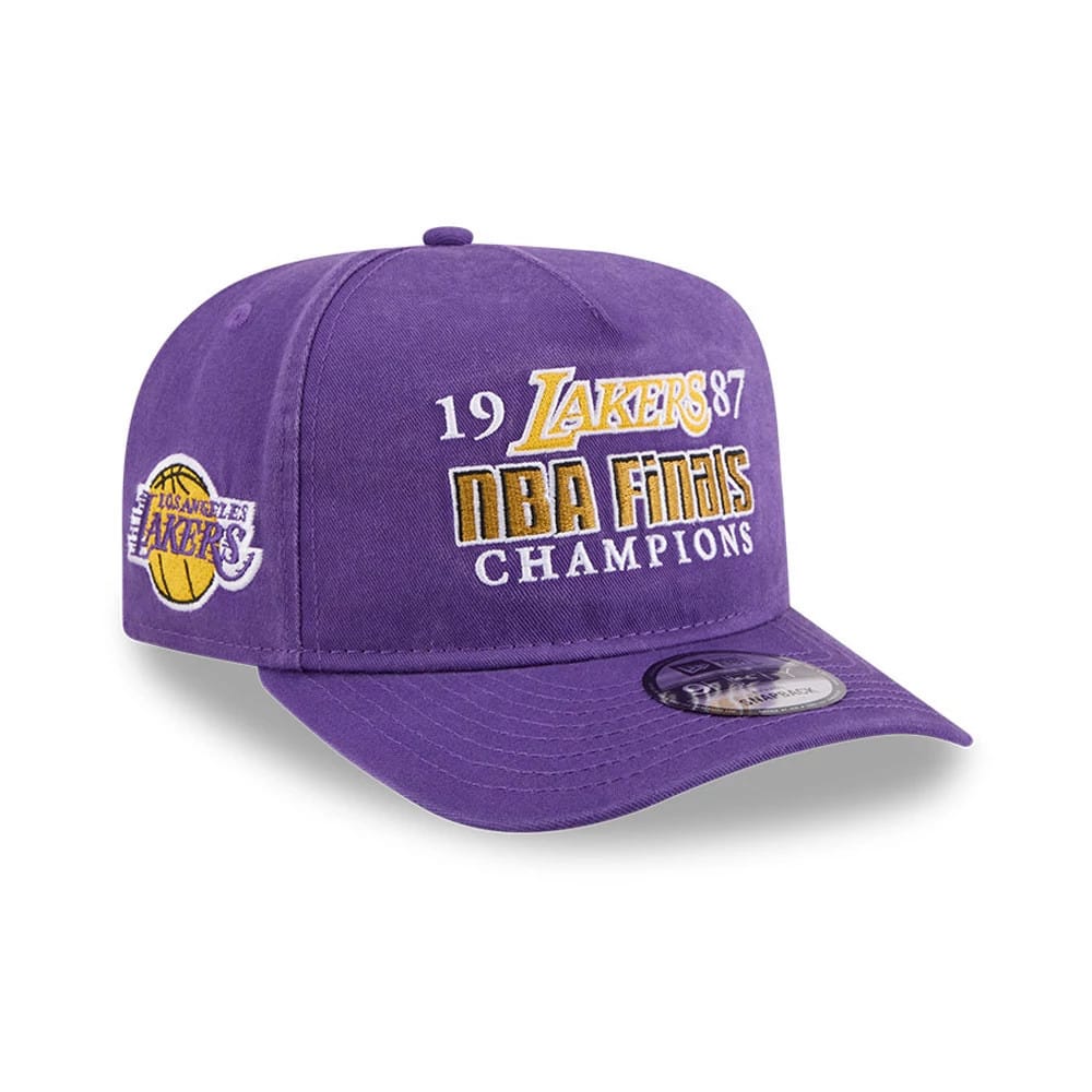 LA Lakers NBA Historic Purple 9FIFTY A-Frame Snapback Adjustable Cap-klyvox
