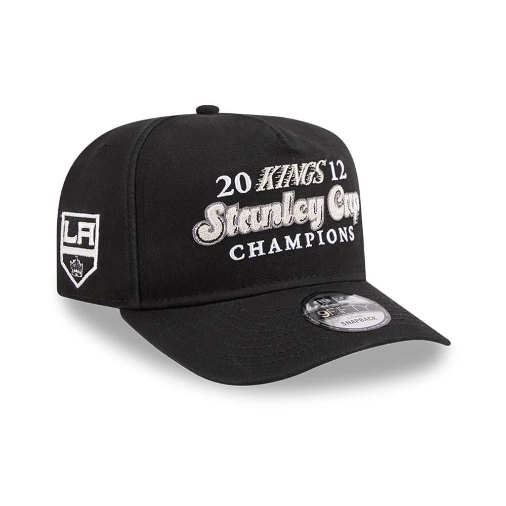 LA Kings NHL Historic Black 9FIFTY A-Frame Snapback Adjustable Cap-klyvox