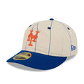 New York Mets MLB Linen Cream Retro Crown 59FIFTY Fitted Cap-klyvox
