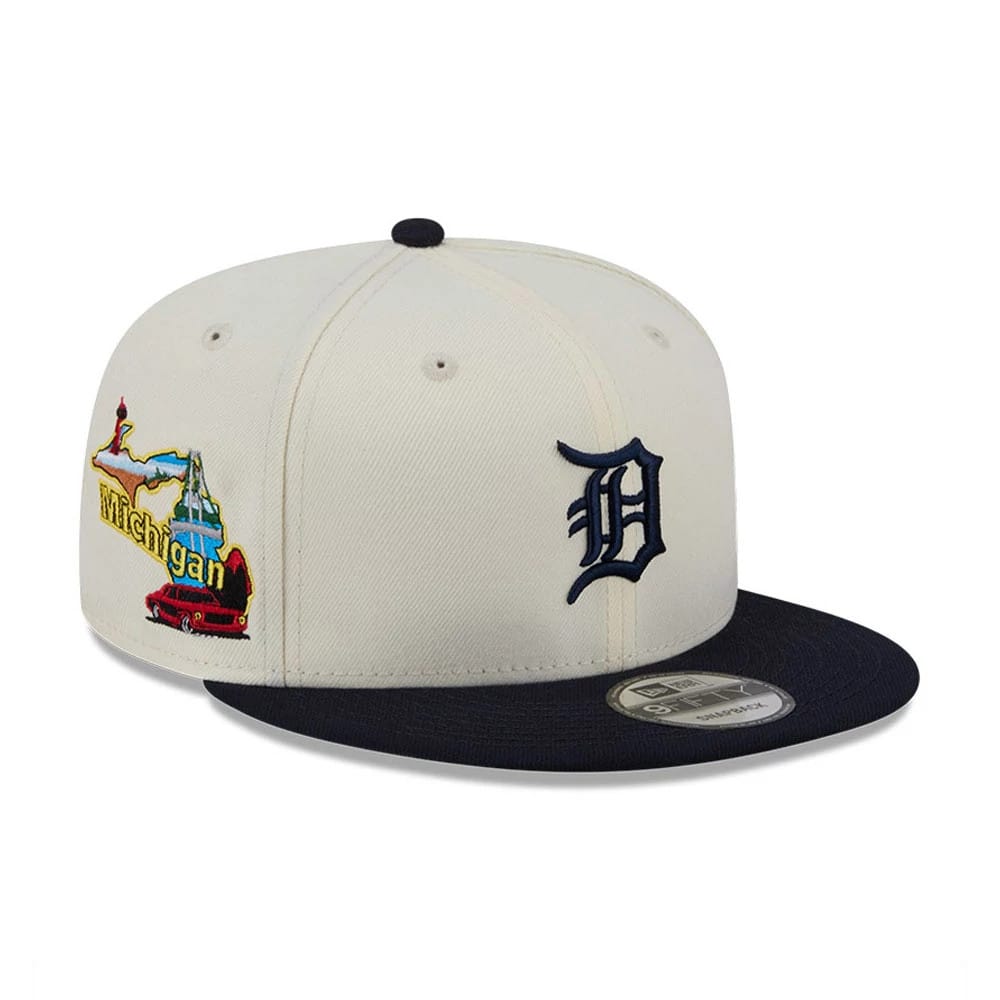 Detroit Tigers MLB Localized White 9FIFTY Snapback Adjustable Cap-klyvox