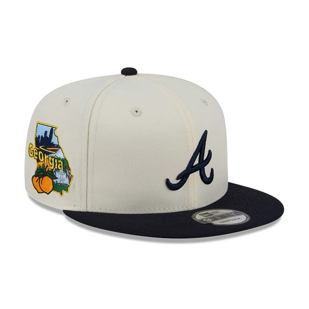 Atlanta Braves MLB Localized White 9FIFTY Snapback Adjustable Cap-klyvox