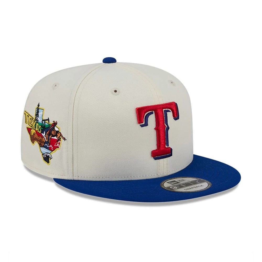 Texas Rangers MLB Localized White 9FIFTY Snapback Adjustable Cap-klyvox