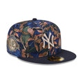 New York Yankees MLB Leaves Navy 59FIFTY Fitted Cap-klyvox