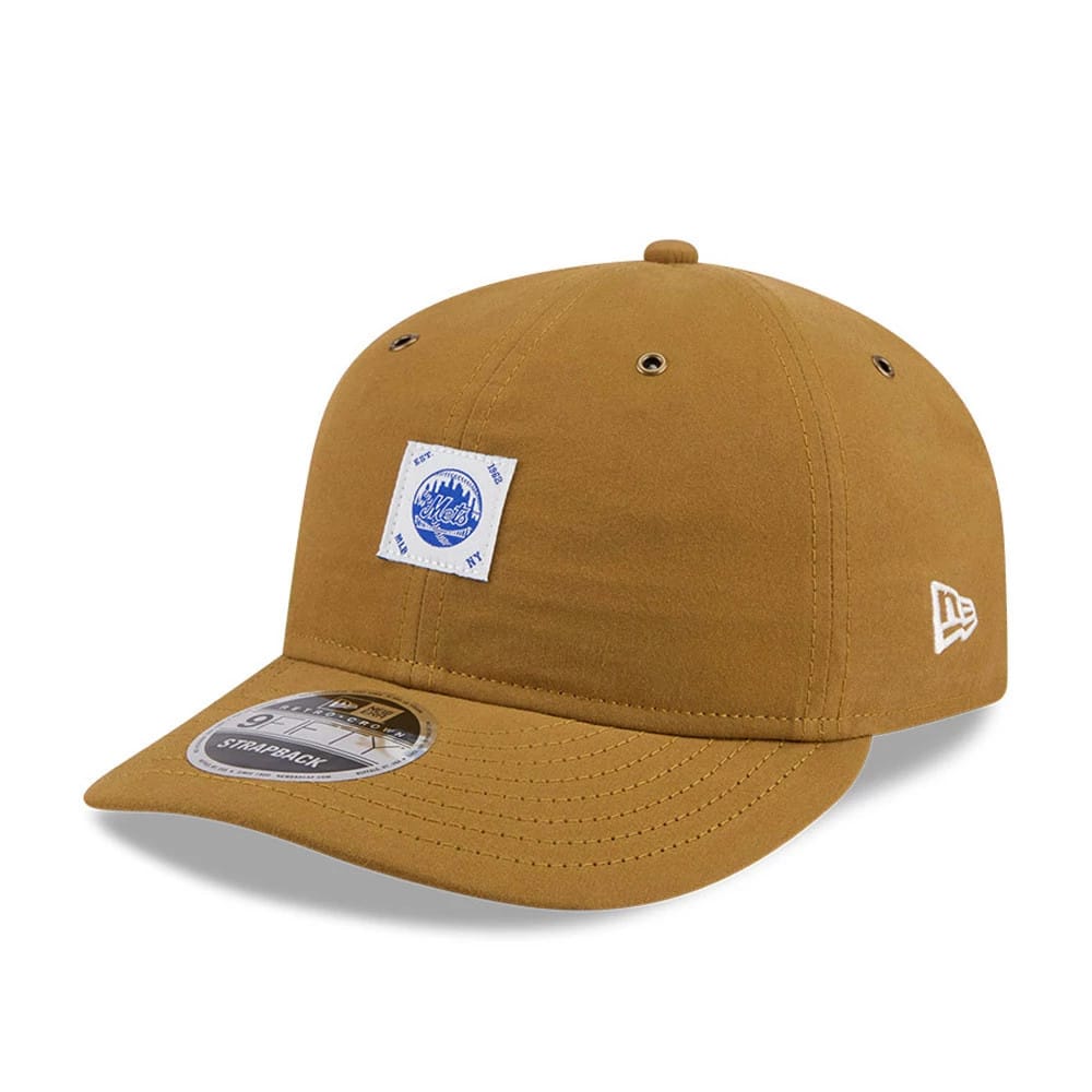 New York Mets MLB Brushed Dark Beige Retro Crown 9FIFTY Adjustable Cap-klyvox