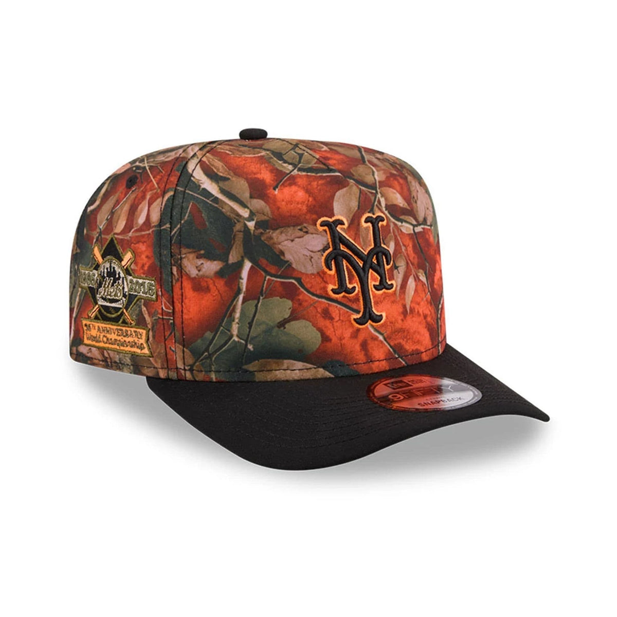 New York Mets MLB Leaves Bright Orange 9FIFTY A-Frame Snapback Cap-klyvox