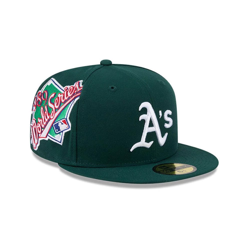Athletics MLB Hidden Hit Dark Green 59FIFTY Fitted Cap-klyvox