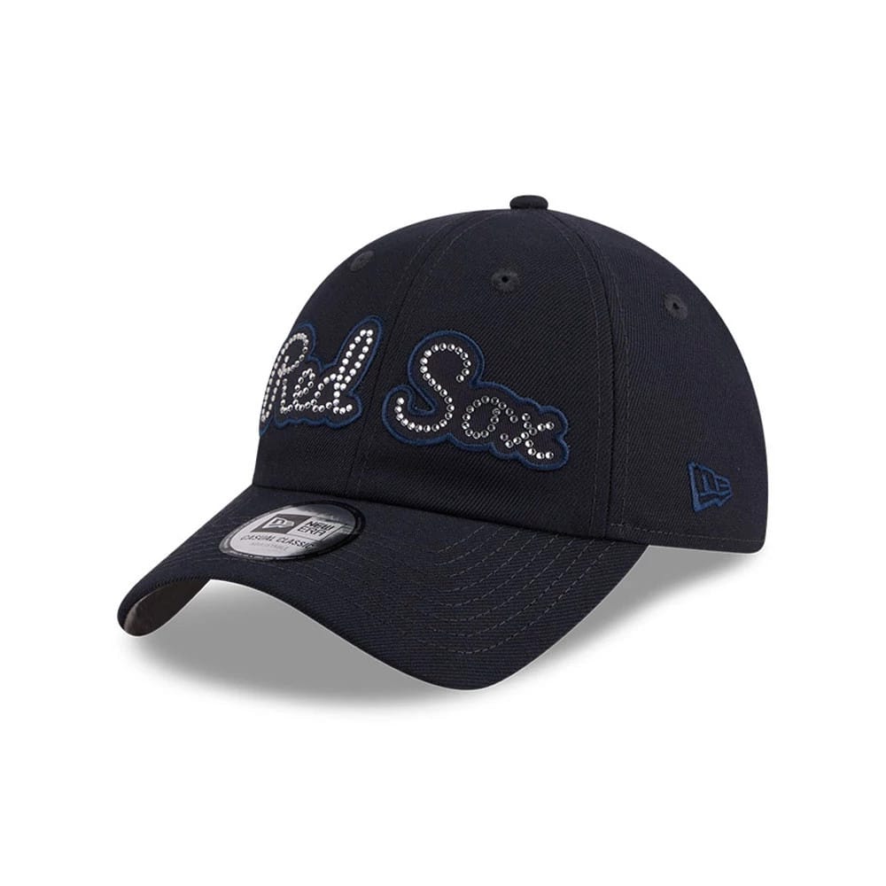 Boston Red Sox MLB Rhinestone Navy Casual Classic Adjustable Cap-klyvox