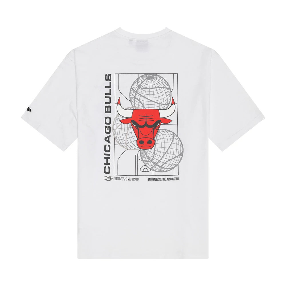 Chicago Bulls NBA Basketball Graphic White Oversized T-Shirt-klyvox