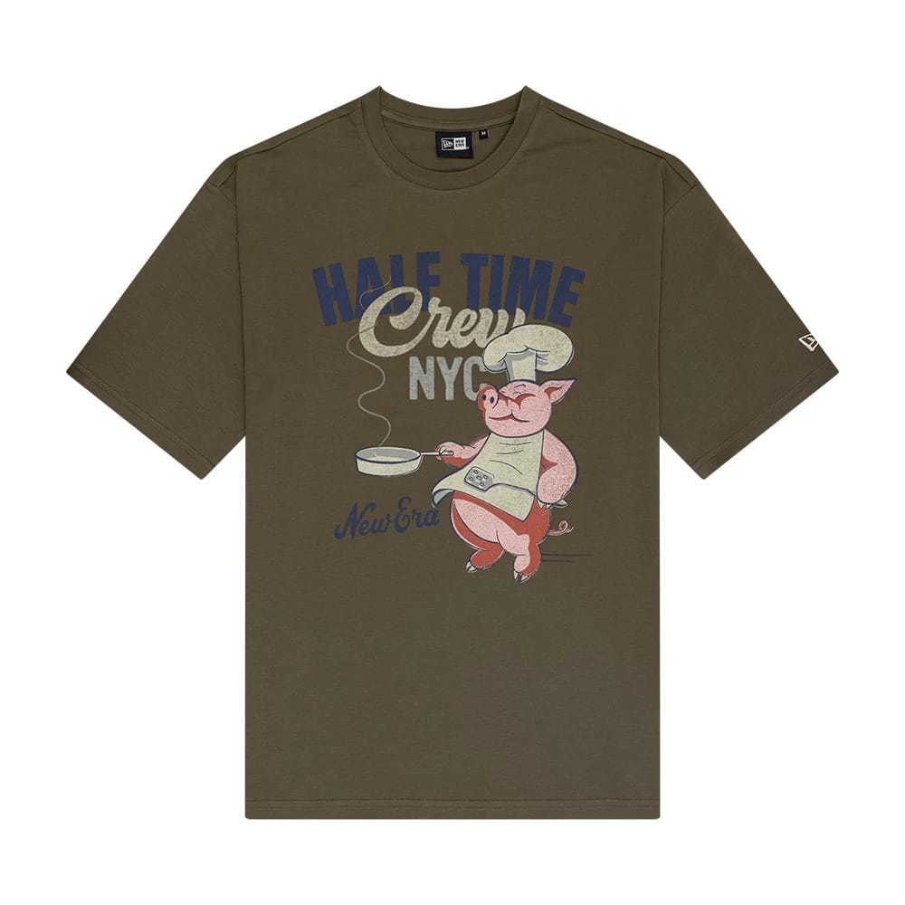 New Era Food Graphic Green Oversized T-Shirt-klyvox
