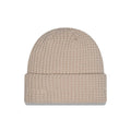 New Era Waffle Knit Light Beige Cuff knit Beanie Hat-klyvox