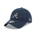 Atlanta Braves MLB Quilted Navy 9TWENTY Adjustable Cap-klyvox